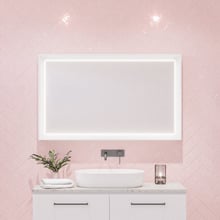 Satin White Halifax Rectangular Wall Mirror